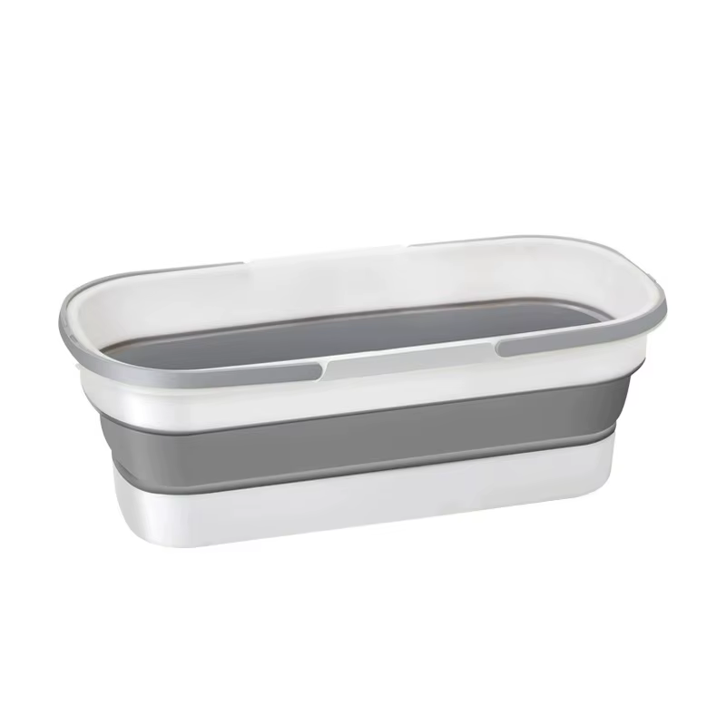 Seau en Silicone Portable, utilisé pour la maison, grand seau de vadrouille rectangulaire en plastiq