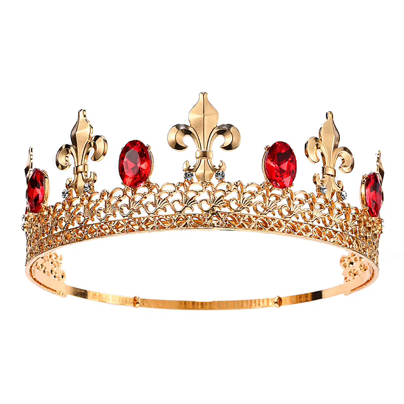 Couronne royale Levmoudra pour hommes, couronne de roi et de reine en métal, diadèmes de prince, acc
