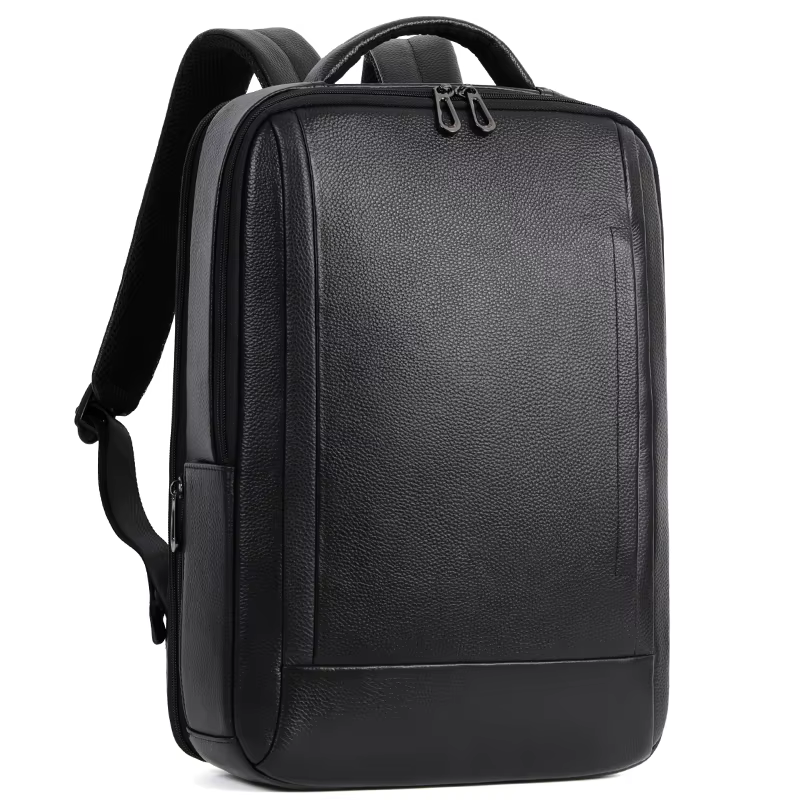 15.6 pouces sac à dos pour ordinateur portable hommes 100% en cuir véritable hommes sac à dos USB Ch