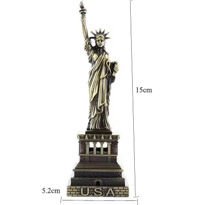Statue de modèle d'architecture de bâtiment de renommée mondiale en métal, Souvenir touristique, déc