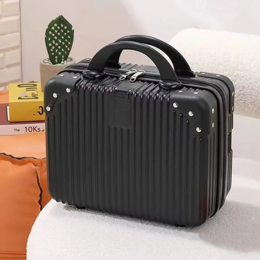 Mini valise de voyage de 14 pouces, boîte à cosmétiques, boîte à mot de passe, organisateur de bagag