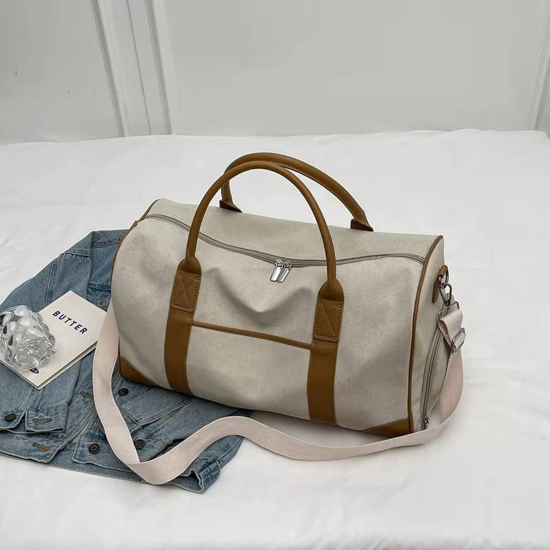 Sac de voyage en toile, sac de sport pour week-end, sac de voyage pour homme et femme, multi-poches