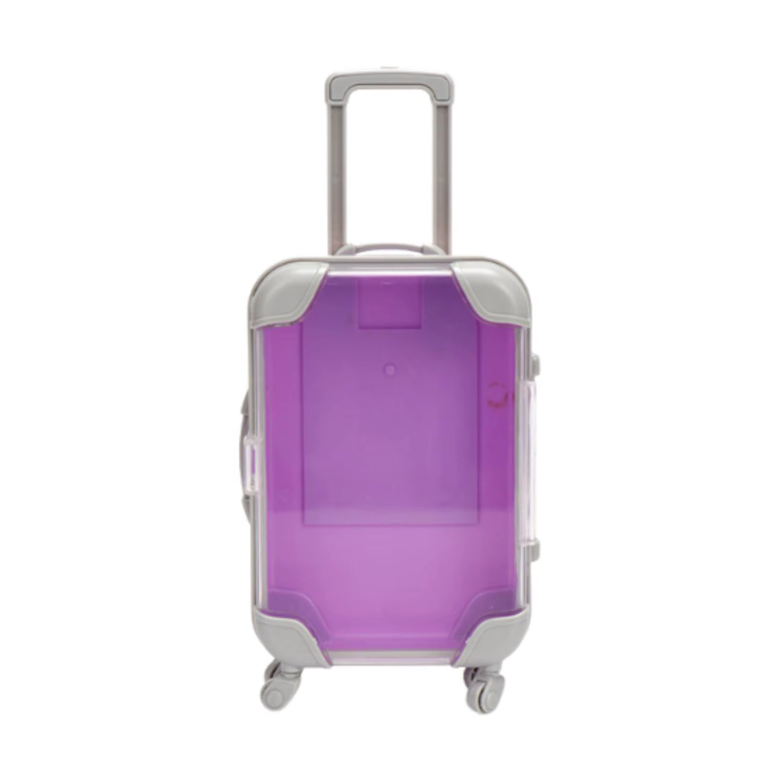 Mini valise transparente avec roues rotatives et poignée, organisateur, accessoires de maison de pou
