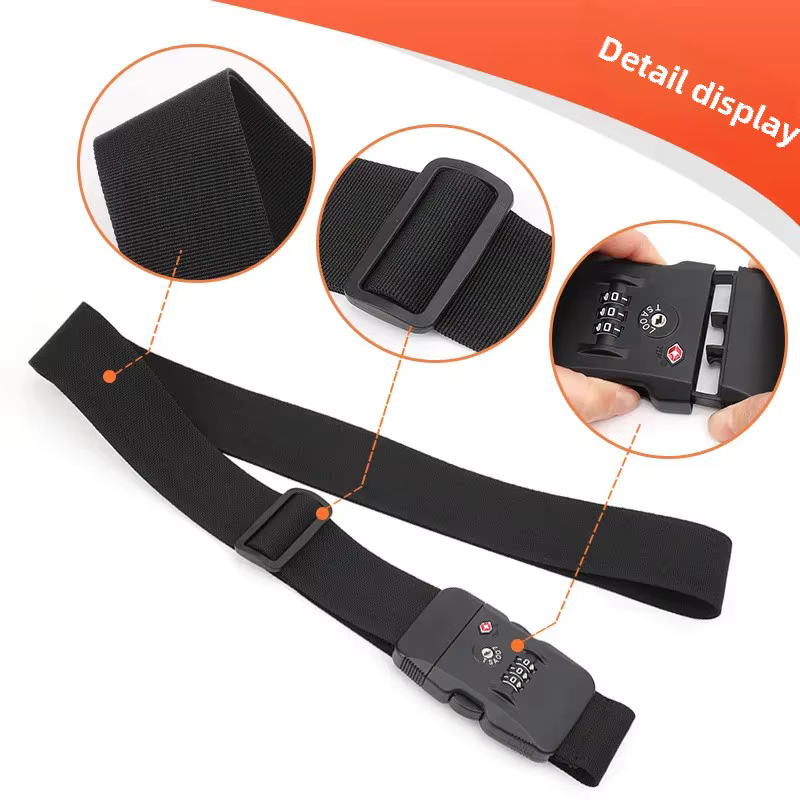 Cross Password Luggage Strap Travel Business Trip Carry-On Bag TSA Lock Check-In Baggage Strap Bag P