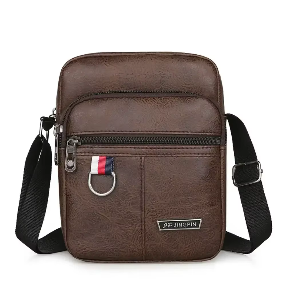 Sac à bandoulière en cuir PU pour hommes, sac à bandoulière de bonne qualité, sac de poitrine de gra