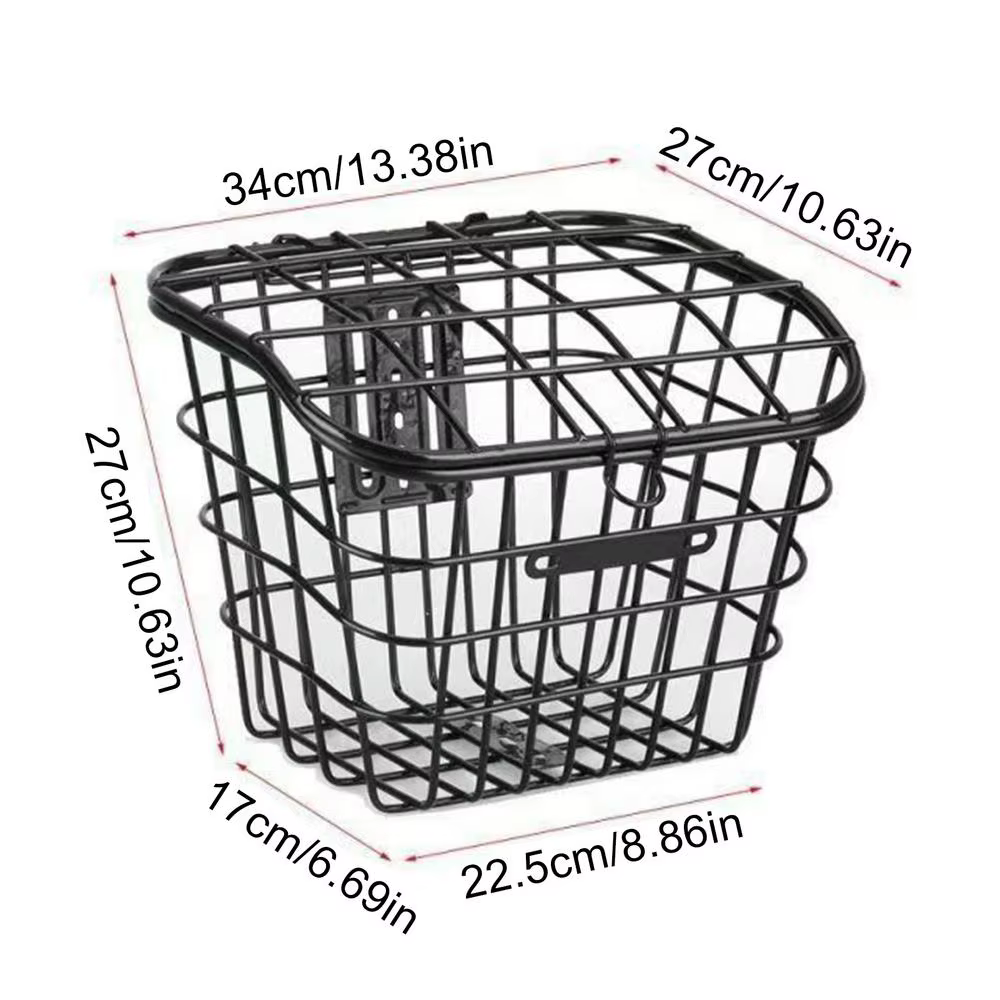 Panier avant de vélo, support de rangement avant pour vélo, panier arrière de vélo, étagère arrière,