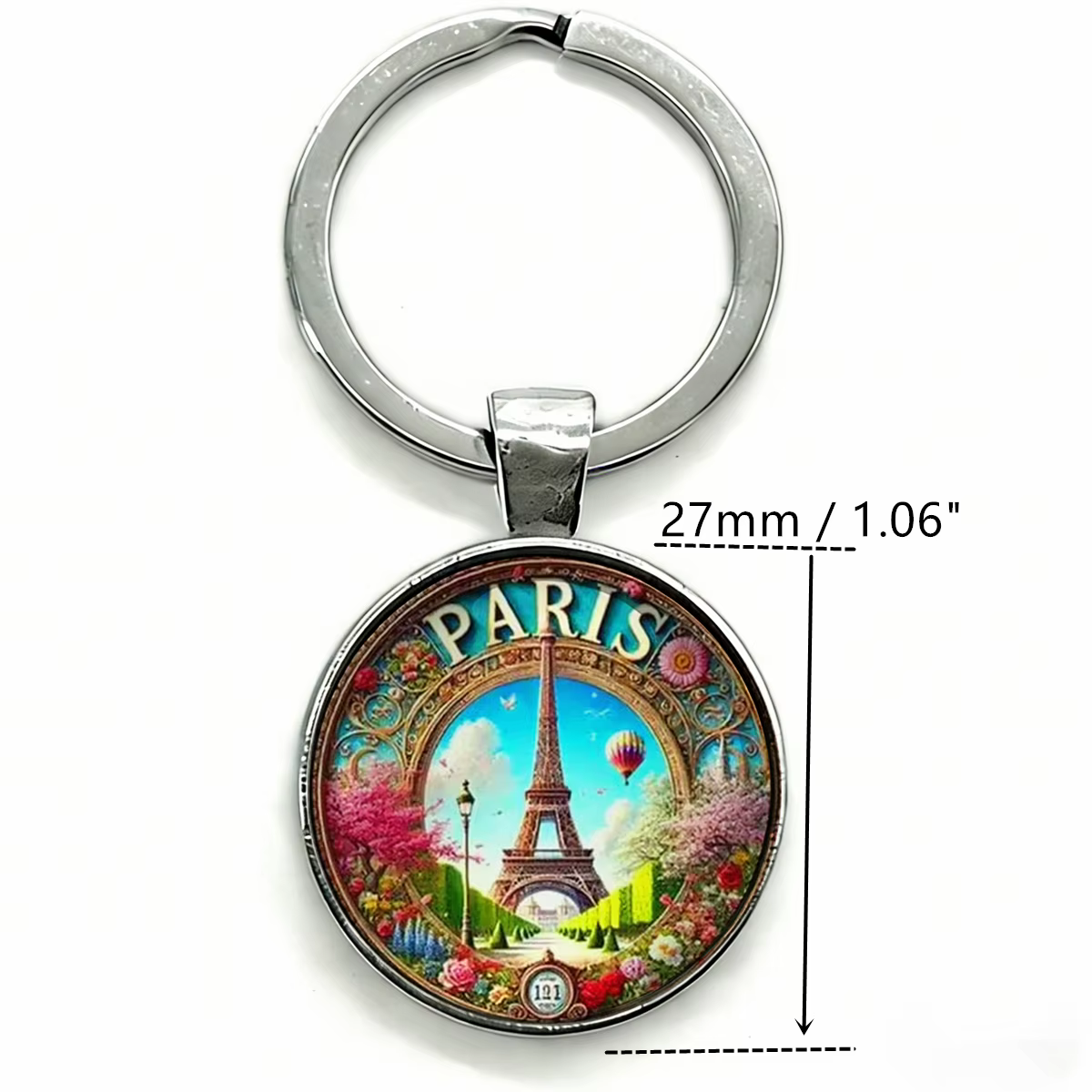 1 porte-clés Tour Eiffel, style rétro, design parisien adorable, porte-clés souvenir vintage de Pari