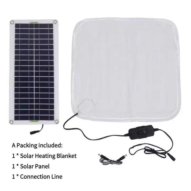 Coussin chauffant électrique à panneau solaire pour animaux de compagnie, couverture chauffante avec