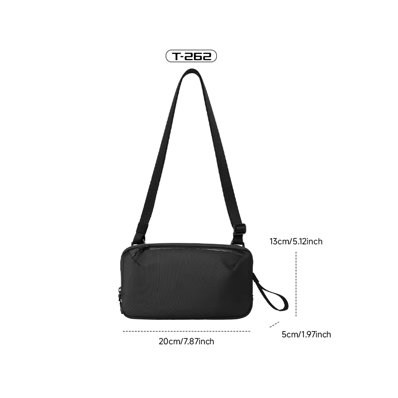Sac bandoulière pour homme MARK RYDEN "Mini Travel" avec fermeture éclair YKK imperméable, pochette