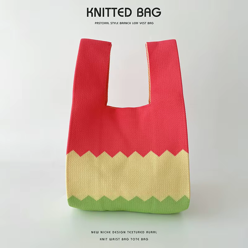 Sac à main rétro à rayures pour femmes, mini sac à poignet à nœud, conception de niche, sac fourre-t