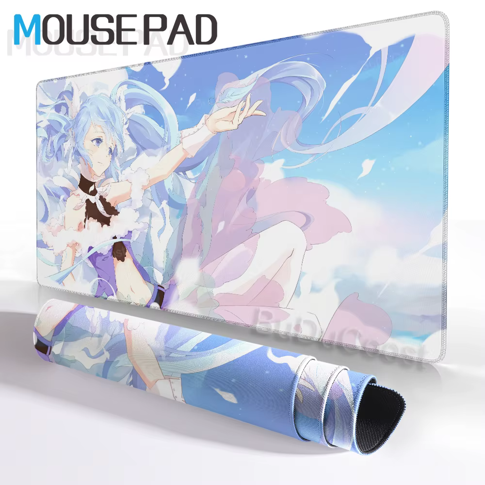 Accessoires de bureau, tapis de souris mignon Anime H-Hatsune M-Miku, tapis de souris pour PC gamer,