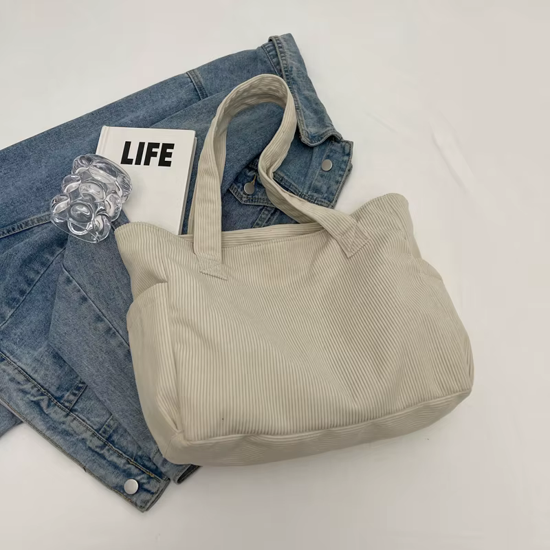 Sac en velours côtelé femmes sacs à bandoulière Shopper sacs à main de créateur Style japonais haute