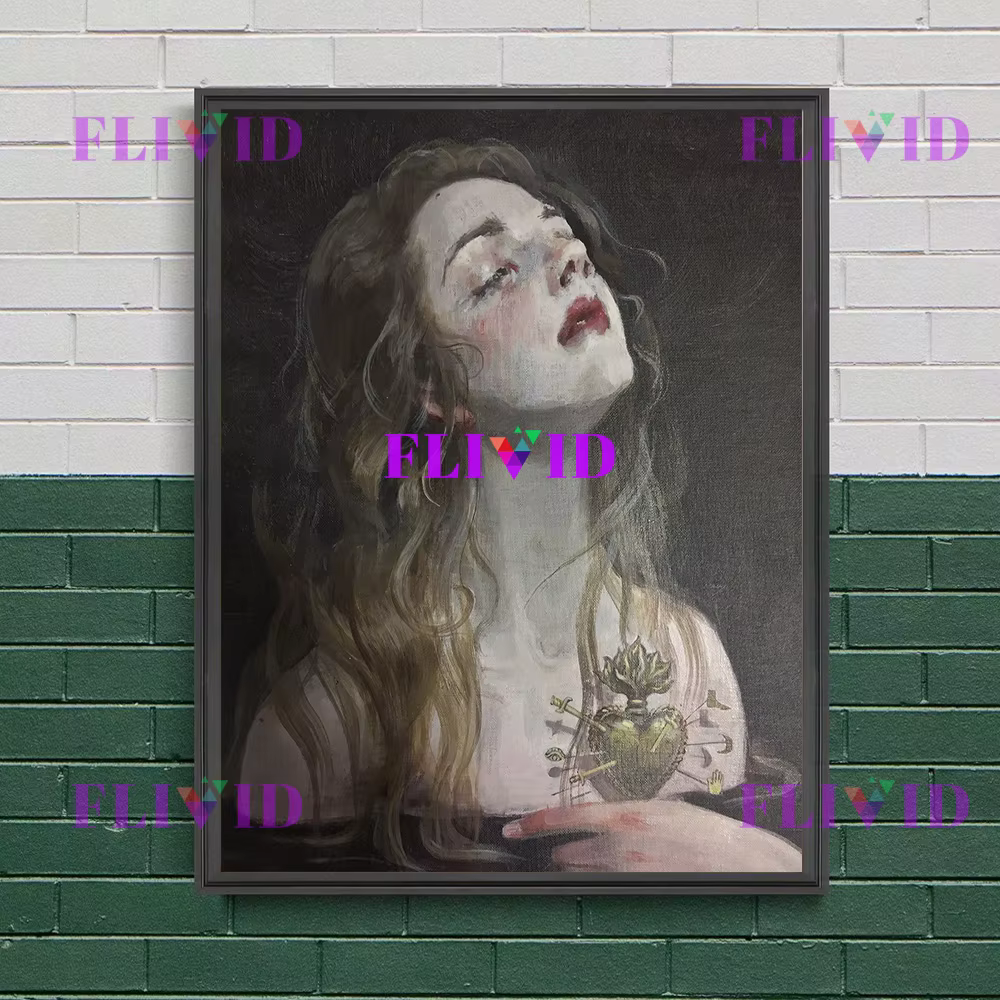 Peinture sur toile d'art mural de femme d'inspiration Vintage mystique Vintage, décor d'affiche d'ar