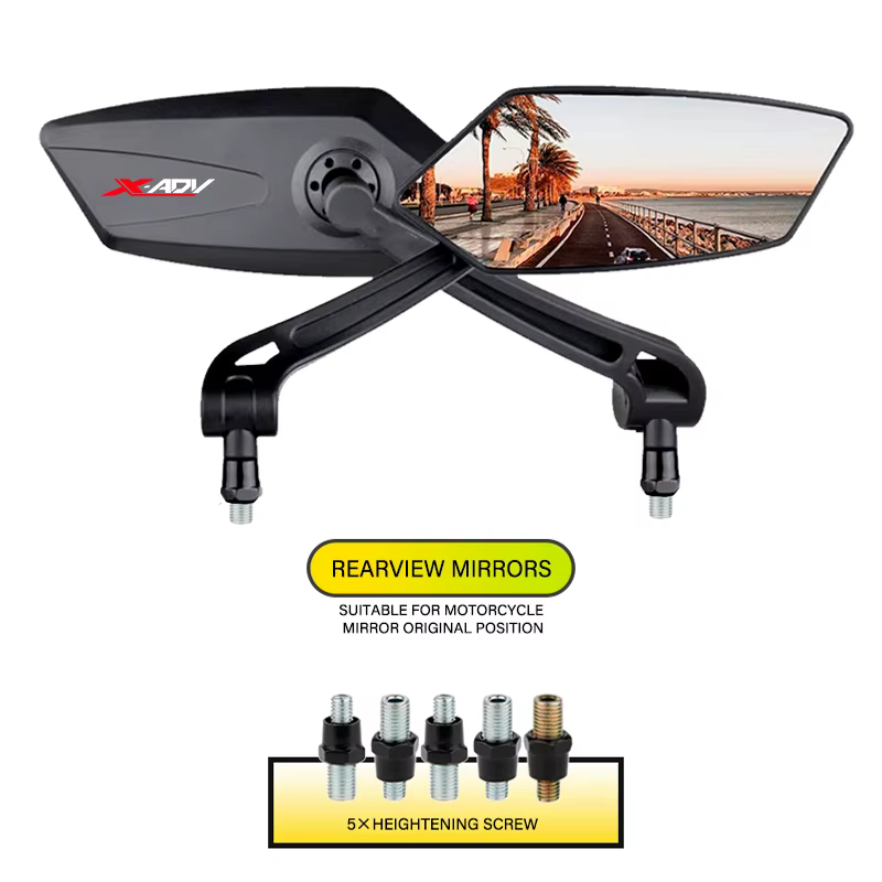 Rétroviseur de guidon de moto pliable noir, rétroviseur convexe grand angle pour HONDA X ADV X-ADV X