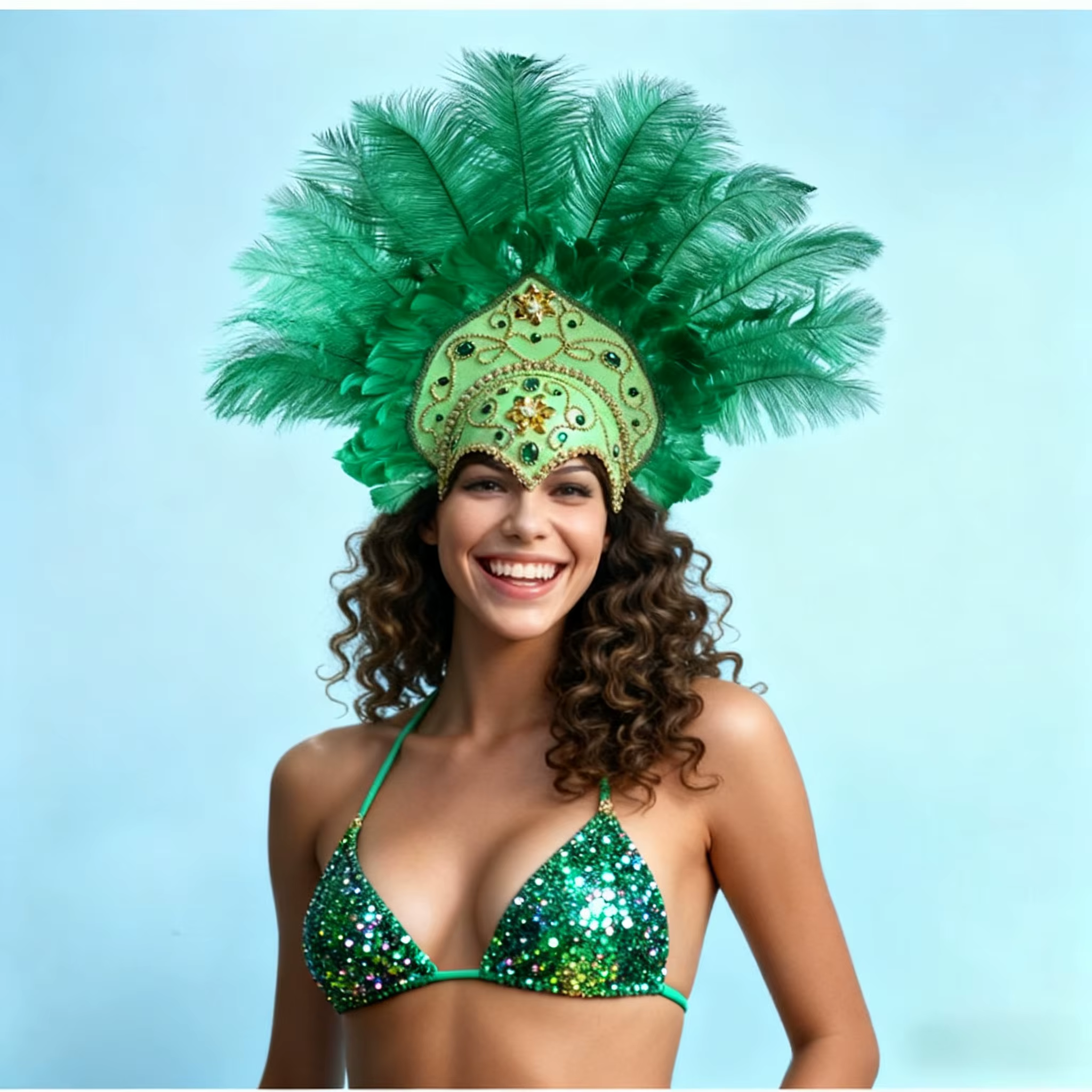 Coiffure de carnaval en plumes, accessoire de cheveux de danse du ventre pour femmes et hommes, fête