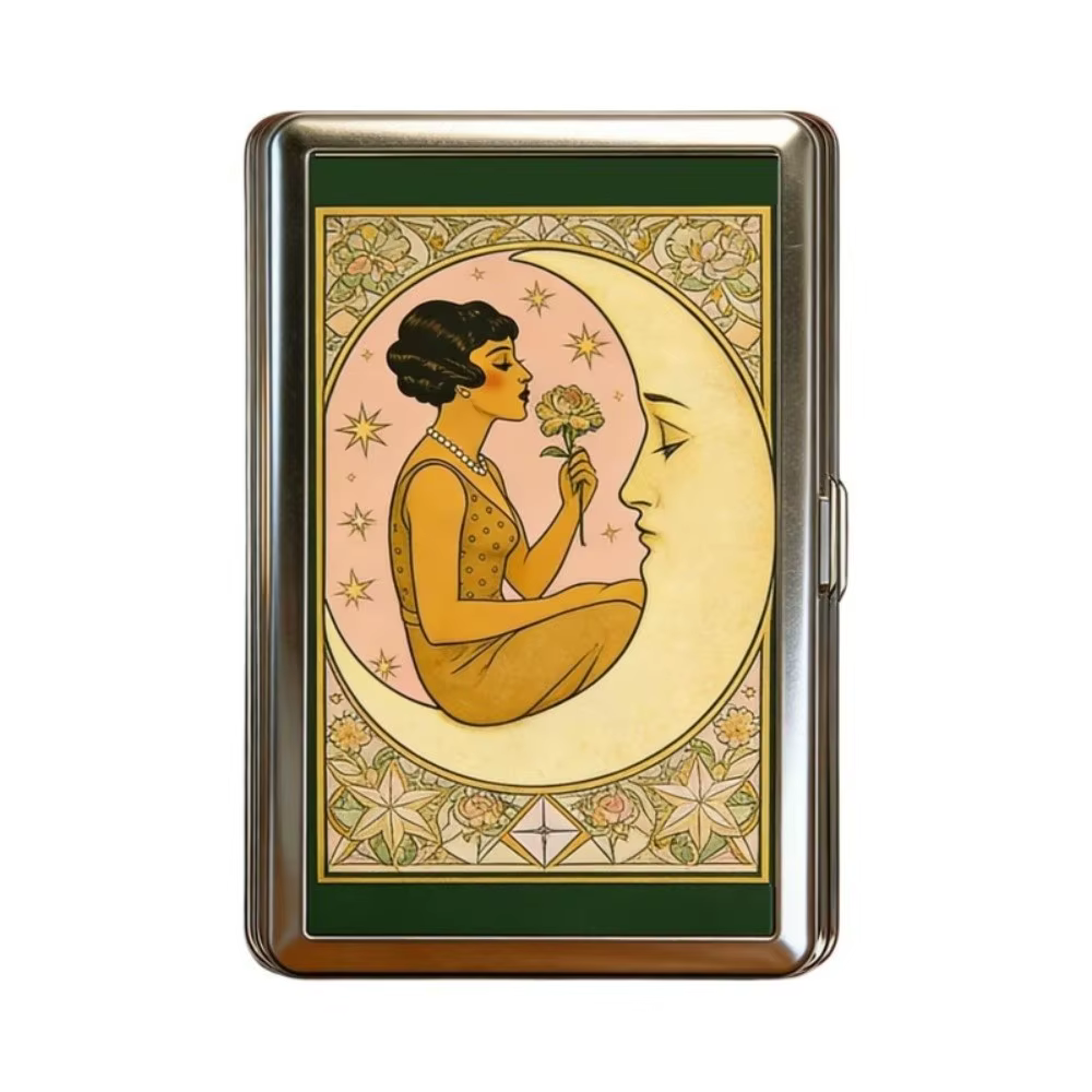 Porte-cartes vintage de style rétro, design polyvalent, en métal, avec fermeture facile, multifoncti