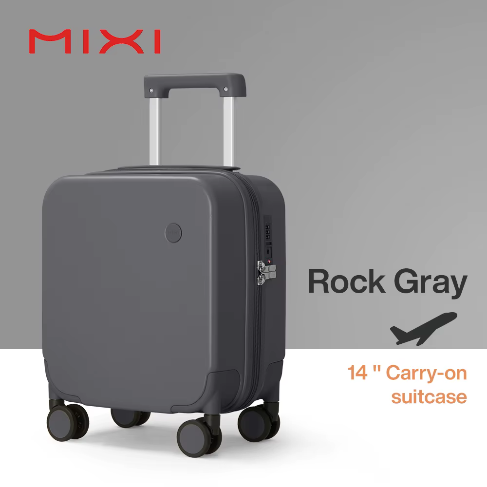 MIXI 14 pouces sous le siège bagage à main léger Mini valise PC petits enfants sac TSA serrure voyag