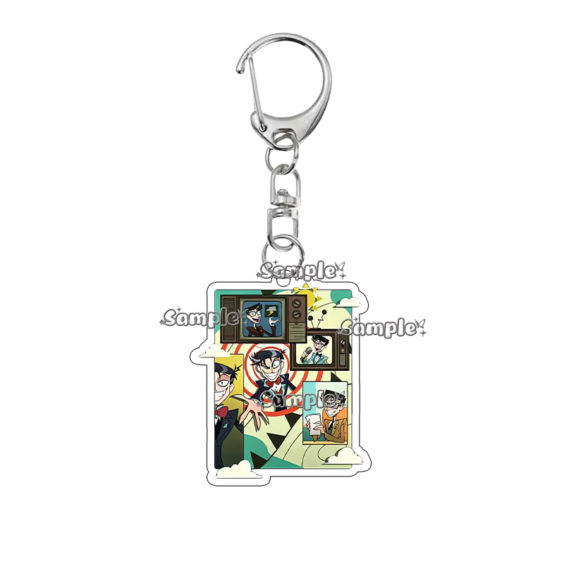 Breloque de sac en acrylique, porte-clés, pendentif fait main, accessoire de mode anime, personnage