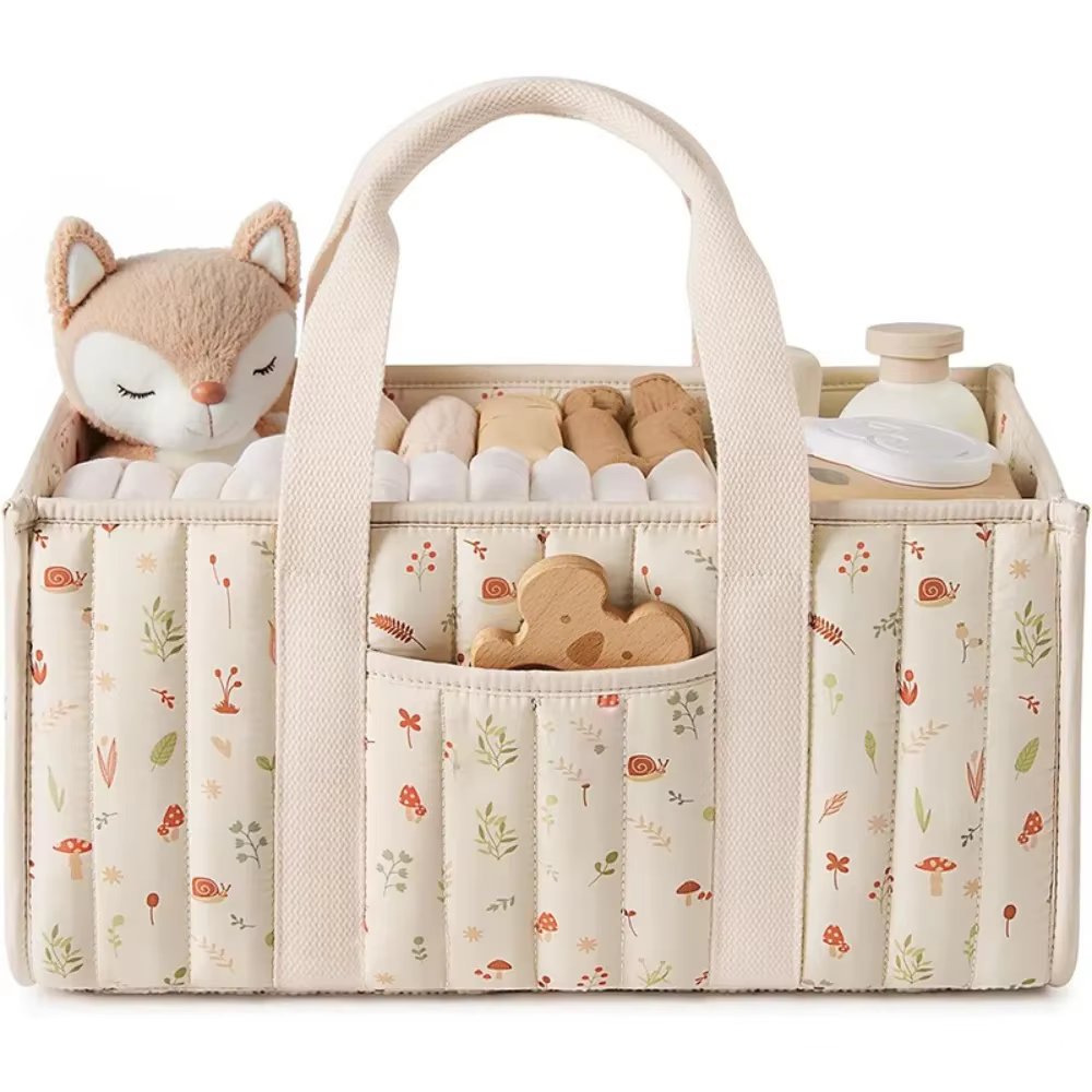 Organisateur de couches de grande capacité, panier de rangement Floral pour nouveau-né, essentiels p