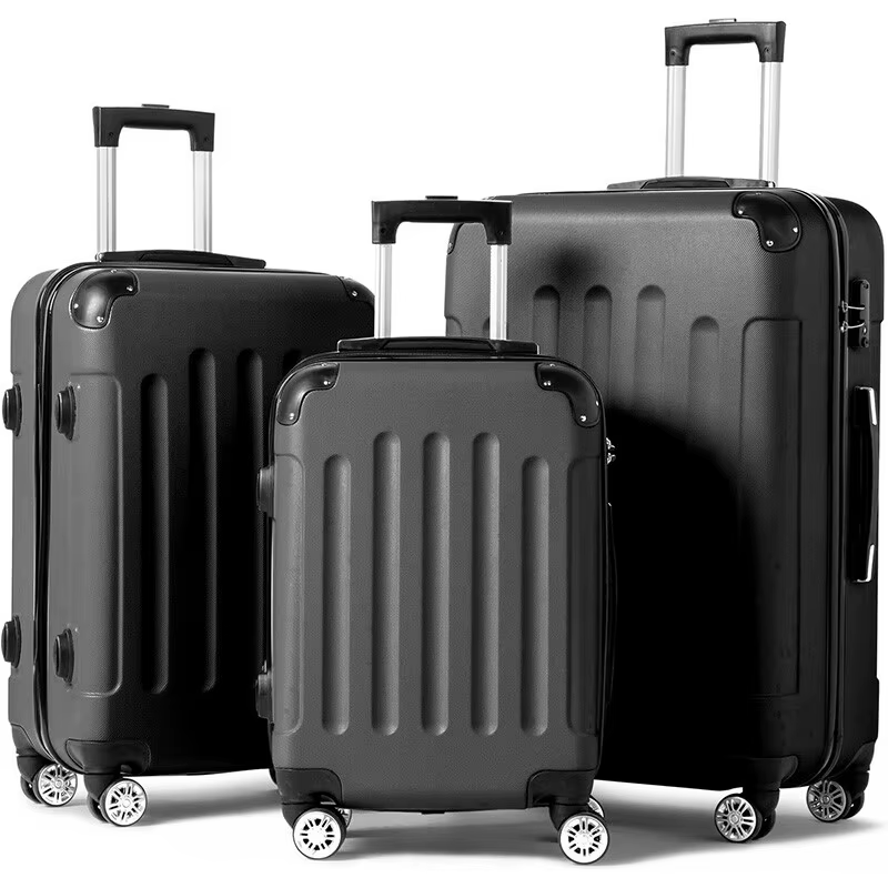 Ensemble de bagages 3 pièces, valises légères de voyage avec roulettes, serrure TSA et coin rigide, 