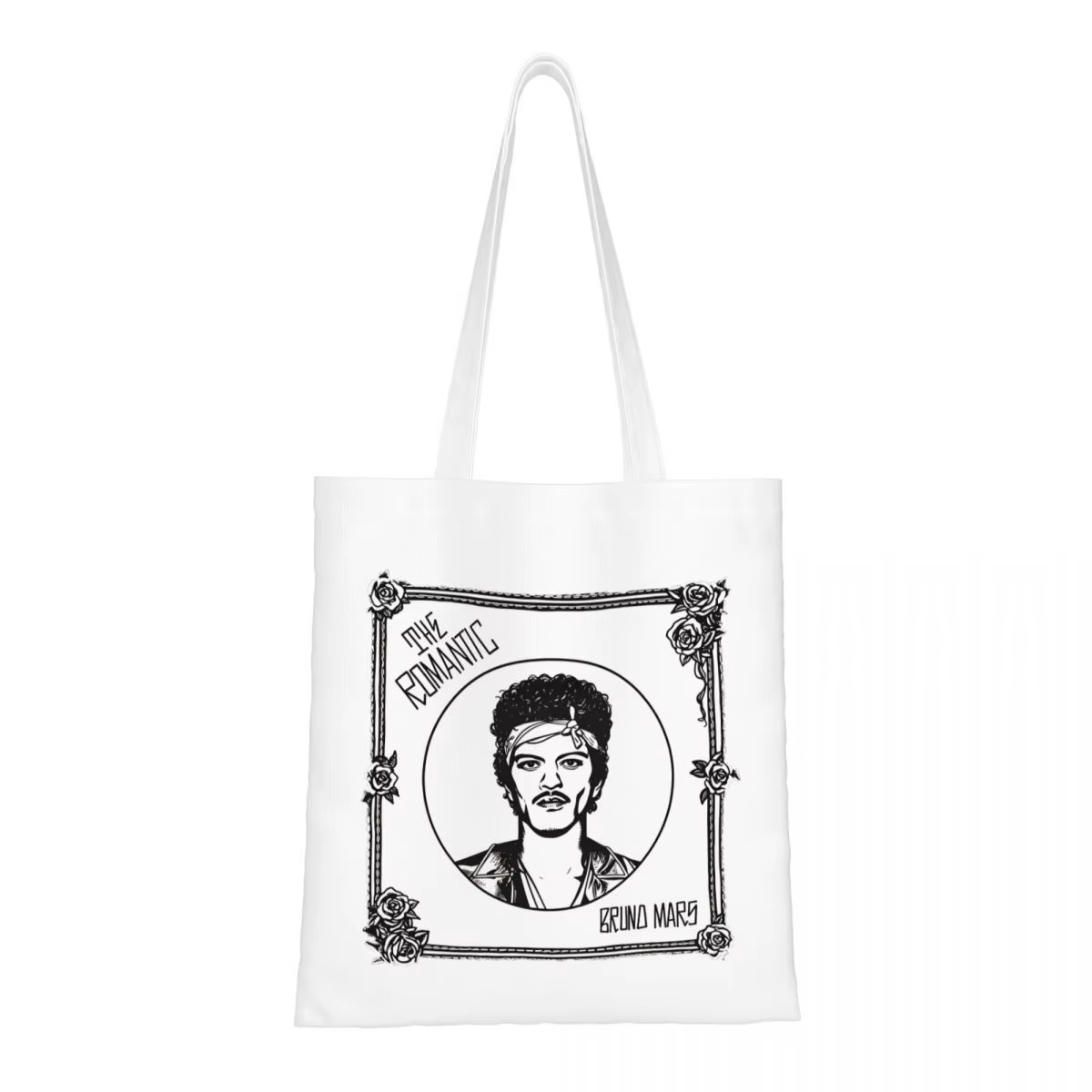 Sac de shopping Rapper Bruno Mars, sacs à main amusants, sac fourre-tout en polyester, sac à bandoul