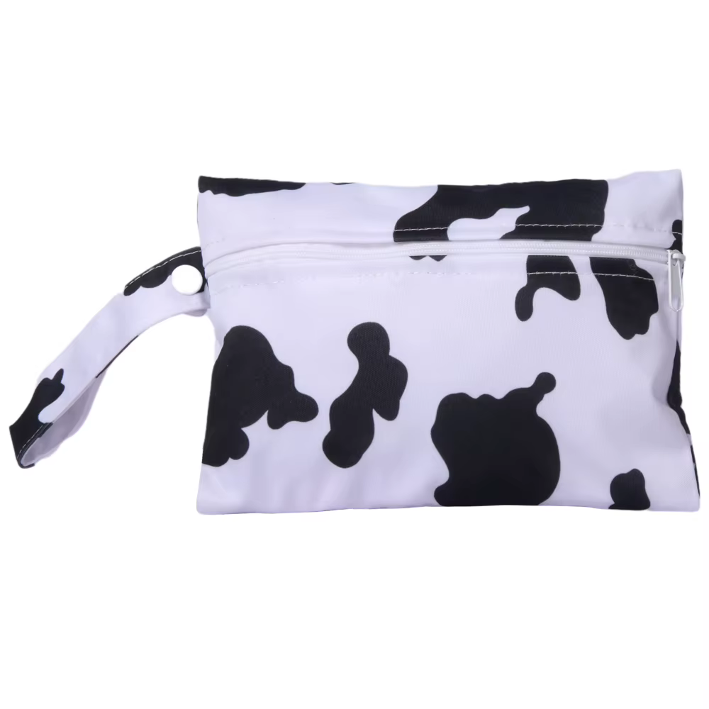 Sac à Couches pour Bébé avec Imprimé de Dessin Animé, 14x20cm, Sac à Main à Fermeture Éclair pour Po