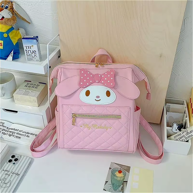 Sac à dos Sanrio de dessin animé japonais, sac à dos multifonction Kawaii My Melody, sac à main à nœ