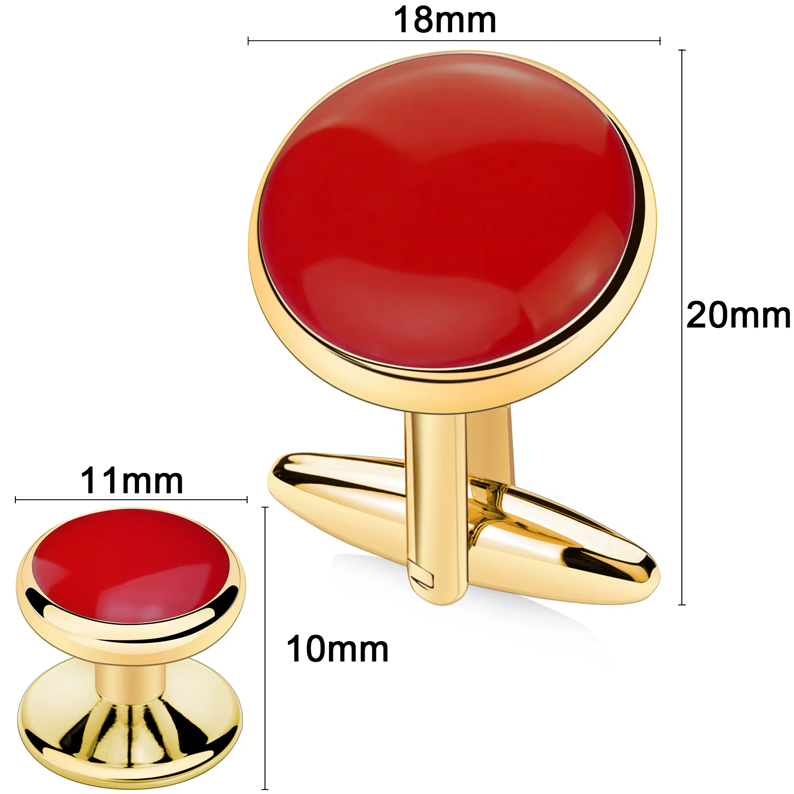HAWSON – ensemble de boutons de manchette et clous de smoking pour hommes, costume noir, accessoires