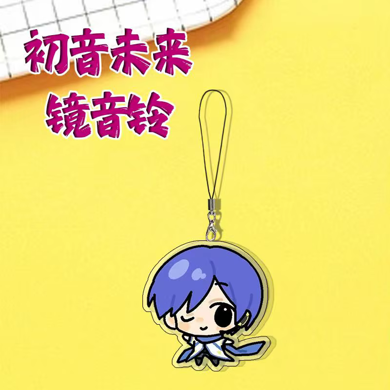 Hatsune-Pendentif de sac de dessin animé en acrylique, porte-clés de téléphone, chaîne de continent