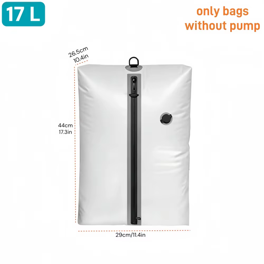 Sacs de rangement sous vide de voyage avec pompe à air, sacs de compression professionnels réutilisa