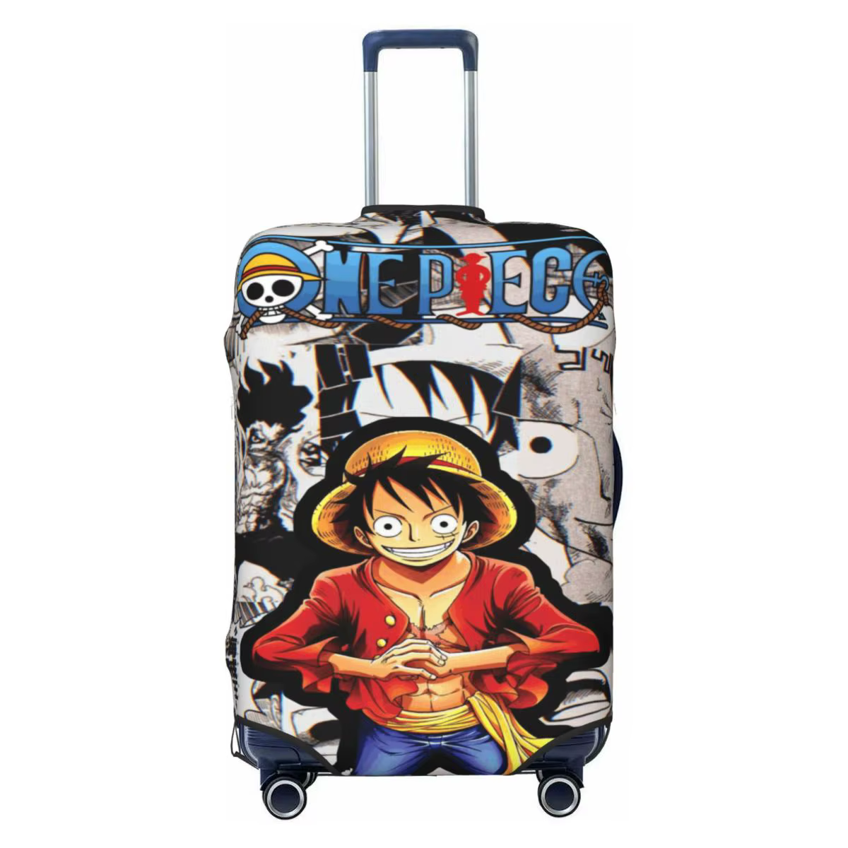 Housse de protection pour bagages, une pièce personnalisée, Anime Luffy, élastique, le roi Pirate, v