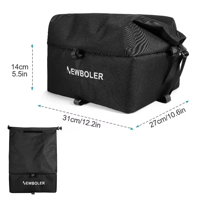 NEWBOLER Sac de porte-bagages pour vélo électrique, panier de vélo en fer grande capacité, paniers d