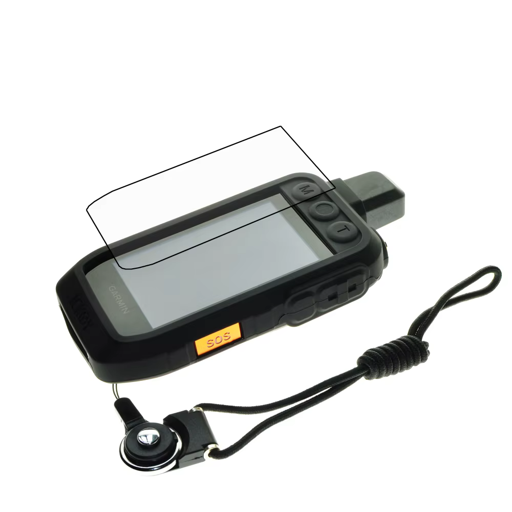 Coque de protection en silicone + cordon + film protecteur d'écran pour Garmin Alpha 200i 300i 200 3