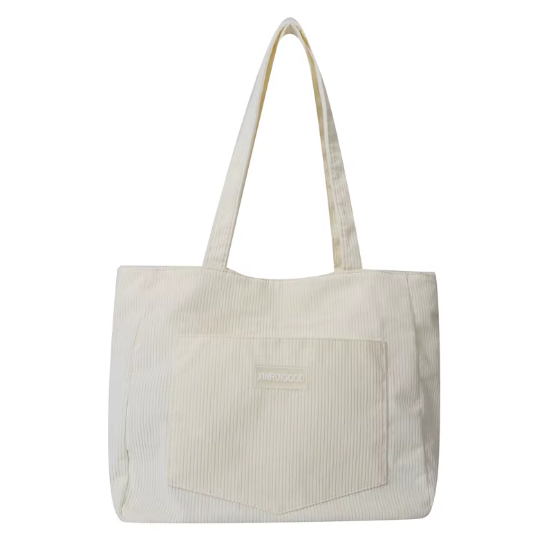 Sac à bandoulière en velours côtelé pour femmes, sac à main décontracté de grande capacité, sac de S