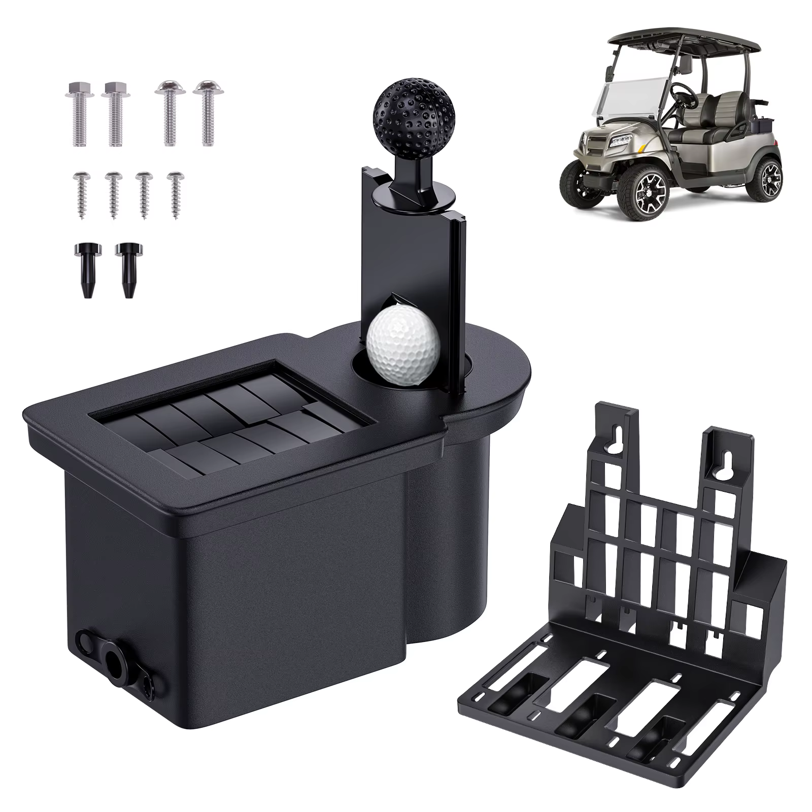 Accessoires pour voiturettes de golf : Laveur et support pour clubs et balles pour Club Car Preceden