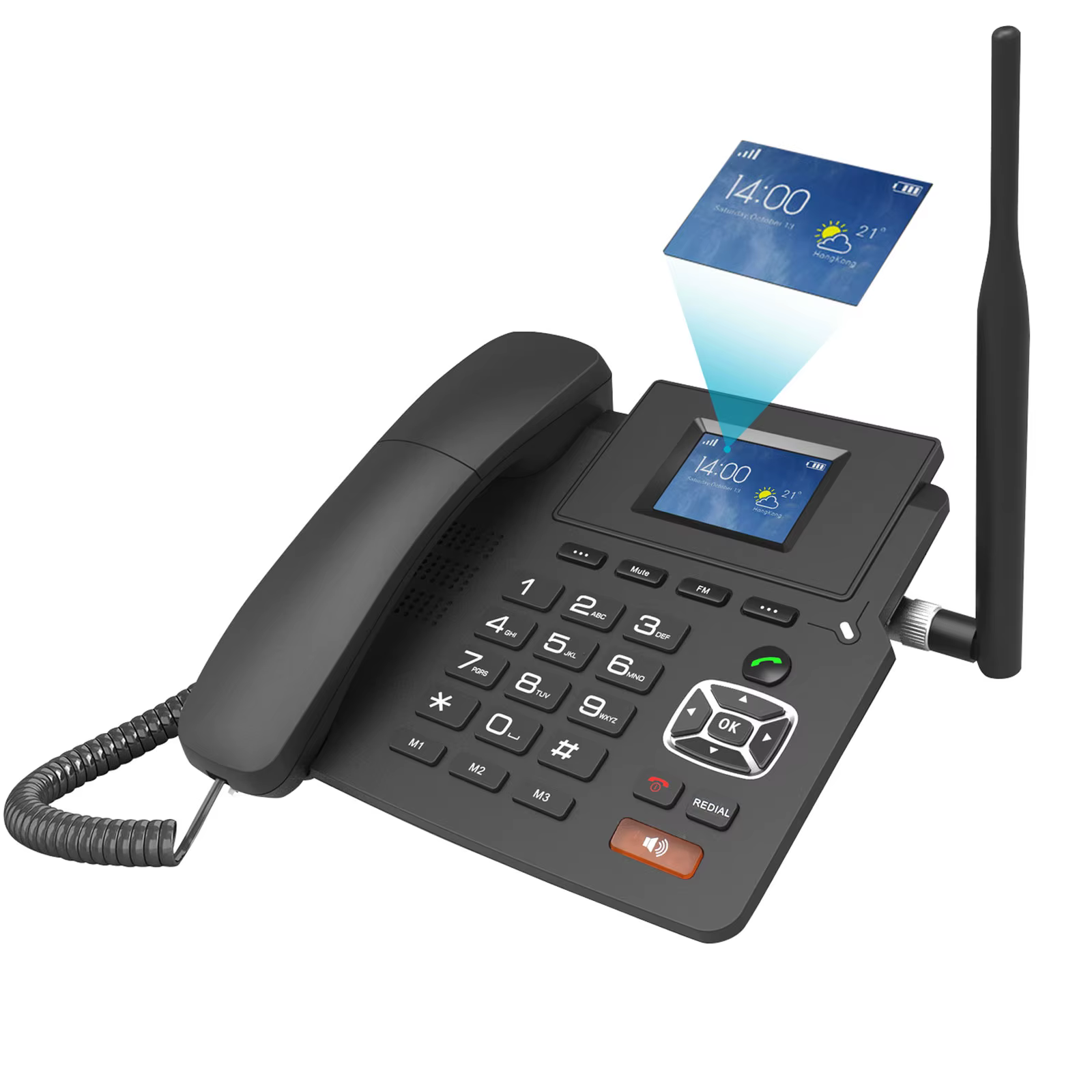 Téléphone sans fil 4G de bureau, double modes, VOIP 4G, prise en charge de 2 comptes SIP, WIFI, cart