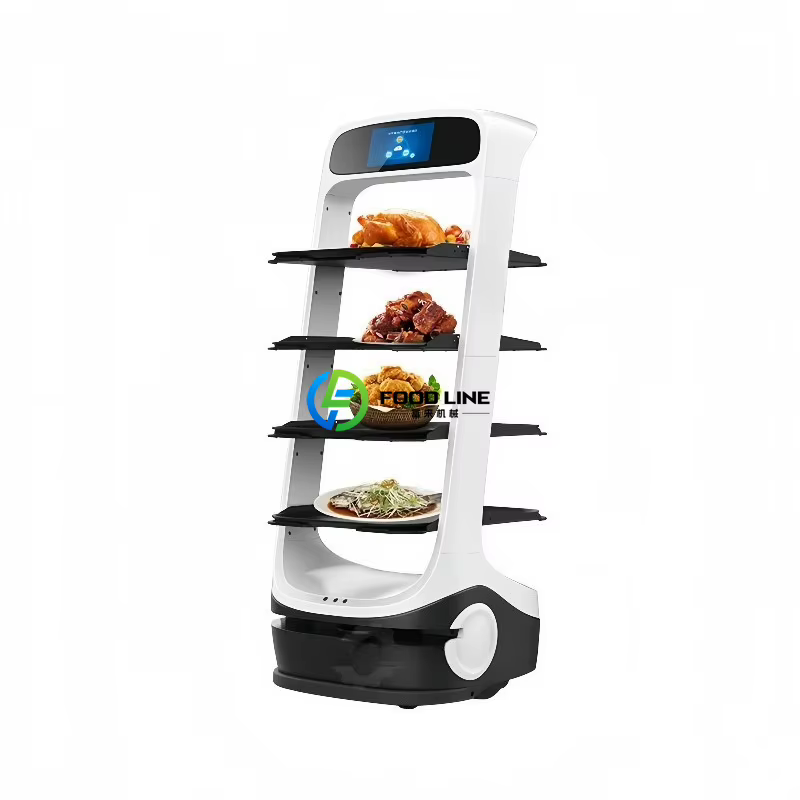 Robot de livraison de repas de qualité industrielle, robot serveur multi-scénarios pour hôtel, café,