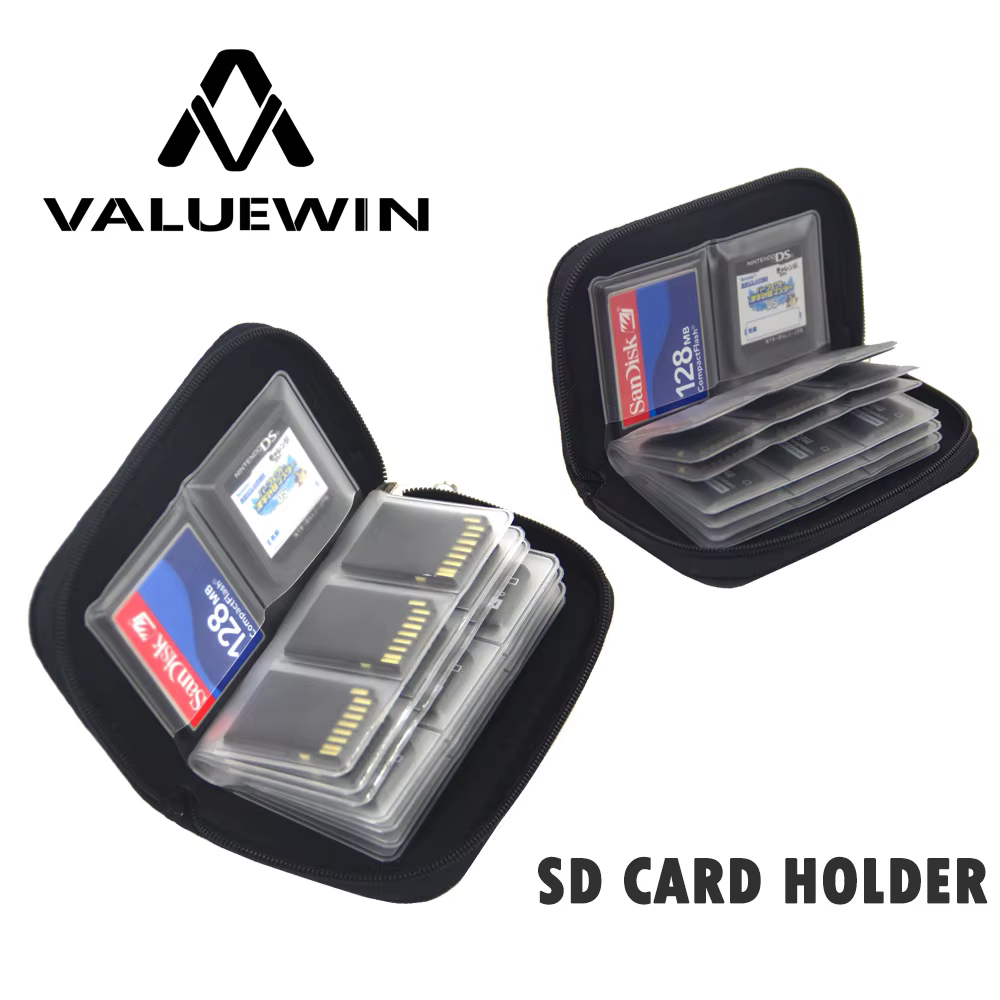 Sac de rangement pour carte mémoire, étui de transport, portefeuille à 22 emplacements pour CF/SD/Mi