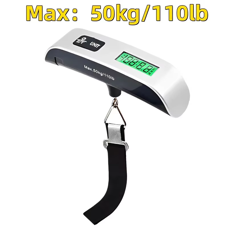 Balance de poids numérique Portable pour bagages, 50kg/110lb, affichage LCD, valise électronique de 