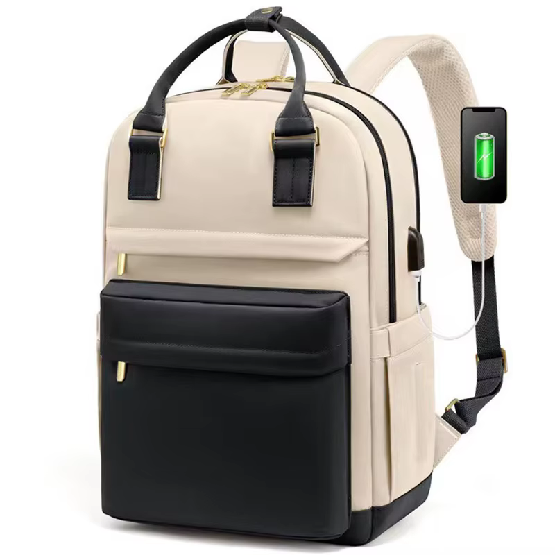 Sac à dos décontracté pour femmes, sac à main imperméable en nylon à la mode, sac à dos pour ordinat