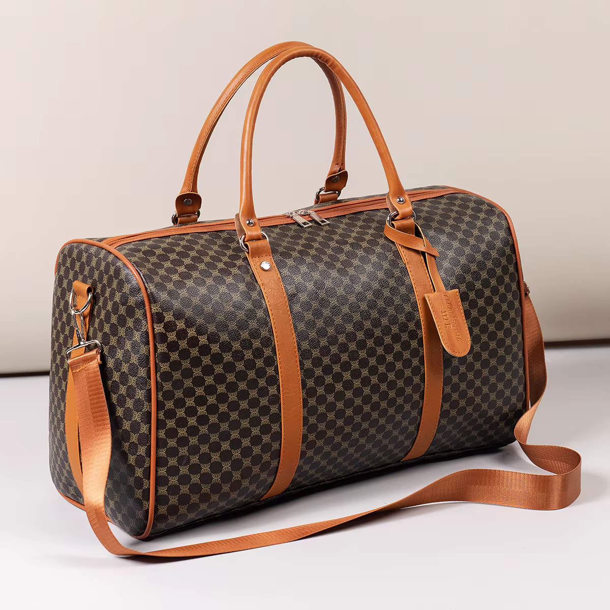 Sac de voyage de couleur foncée à motifs matures et élégants, robuste et durable avec fermeture écla