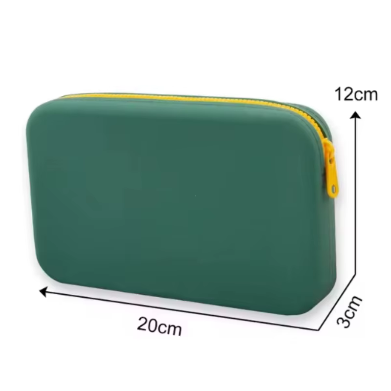 Petit sac de rangement carré en Silicone pour cosmétiques, porte-brosse de maquillage de voyage de g
