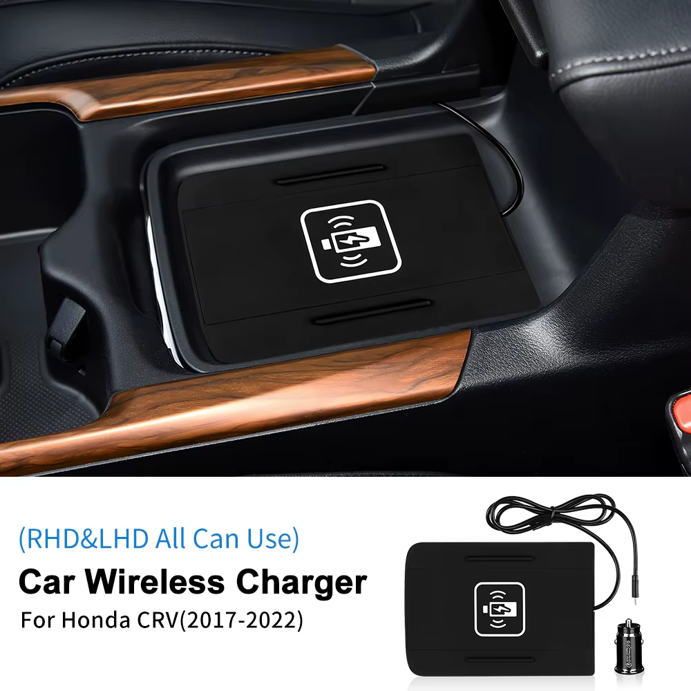 Support sans fil pour téléphone portable, charge rapide pour voiture, 15W, pour Honda CRV 2017 2018 