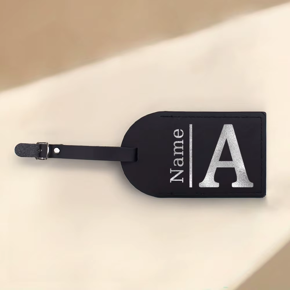 Lettre personnalisée avec nom monogramme étiquette de bagage en cuir Pu pour valise bagages sac à ma