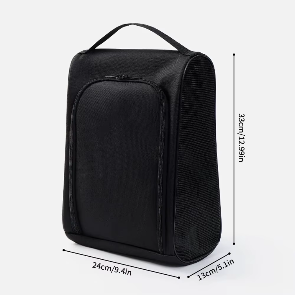 Sac de rangement de chaussures de voyage en tissu Oxford noir, sac de chaussures de basket-ball et d
