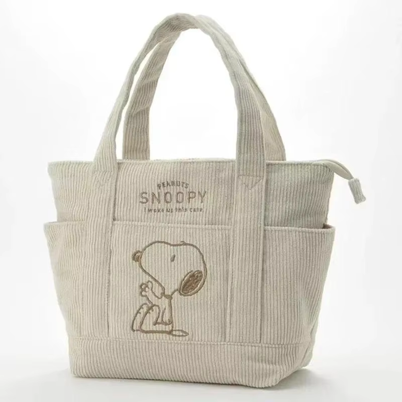 Sac fourre-tout en toile grande capacité Snoopy, sac à bandoulière décontracté, sac de travail, de s