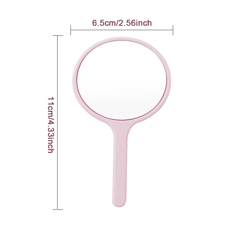 Miroir de vanité à main 3D stéréo rétro en forme de fleur de Rose miroir de maquillage cosmétique mi