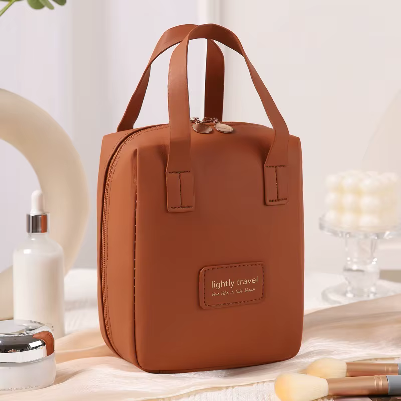 Trousse de maquillage de voyage, grande trousse de toilette, organiseur de voyage en cuir PU, pochet