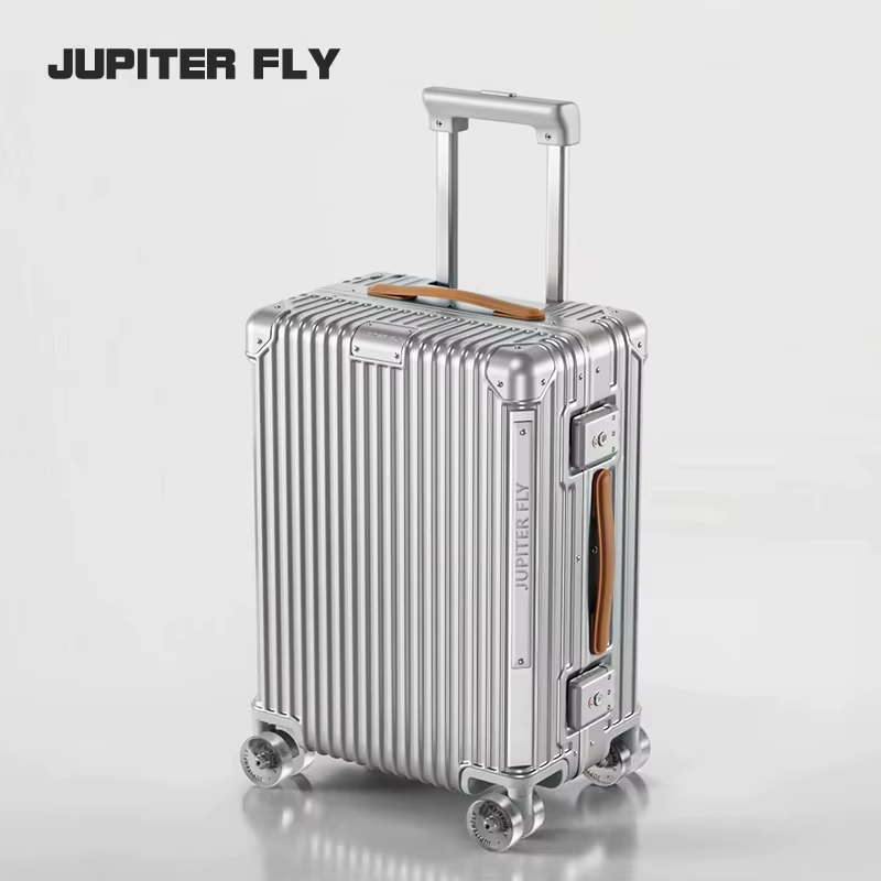 Valise de luxe matériau PC de haute qualité avec cadre en aluminium boîtier de chariot à verrouillag