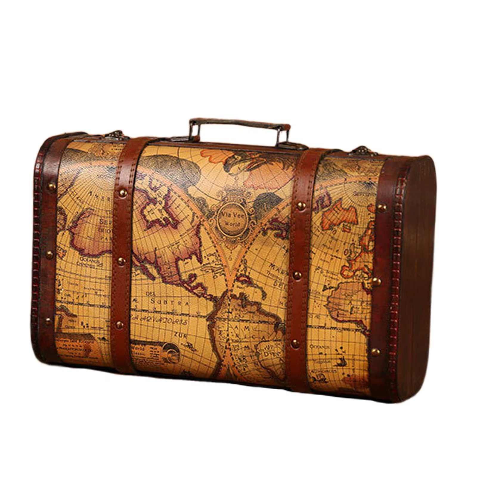 Valise Vintage avec poignée, accessoires Photo, coffre en bois, boîte décorative, coffre en bois, co
